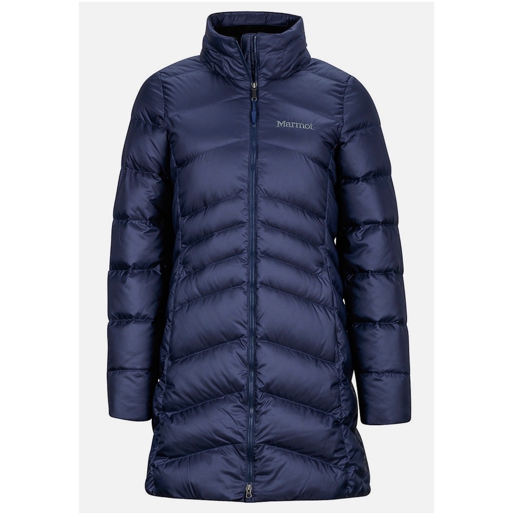 RR Marmot Womens Aruna Down Puffer Jacket Navy Blue Size Medium 700 Fill Power